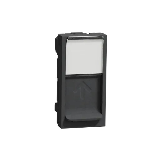 Накладка RJ45, антрацит, 1 модуль, Unica New Schneider NU941054