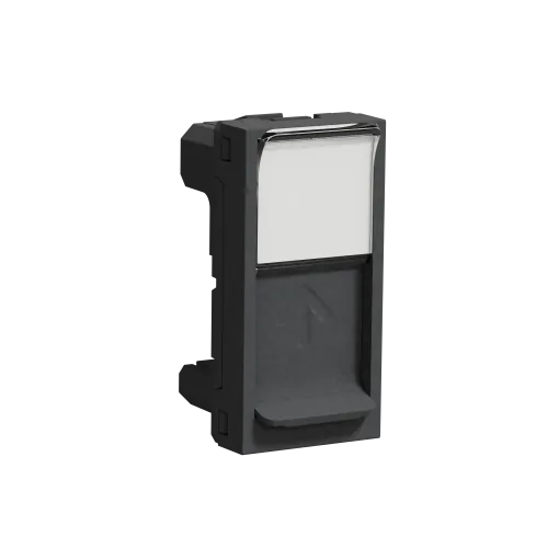 Накладка RJ45, антрацит, 1 модуль, Unica New Schneider NU941054