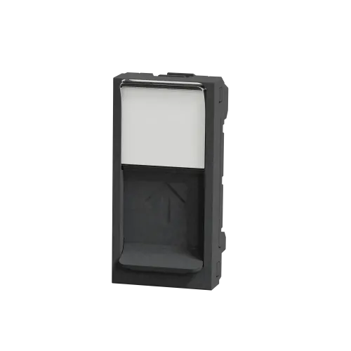 Накладка RJ45, антрацит, 1 модуль, Unica New Schneider NU941054
