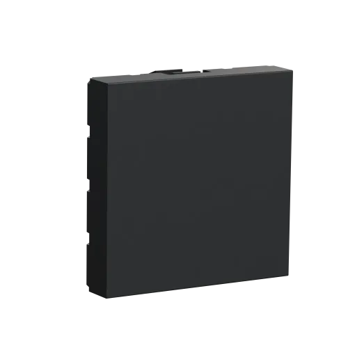 Заглушка 45х45 , антрацит, 2 модуля, Unica New Schneider NU986654