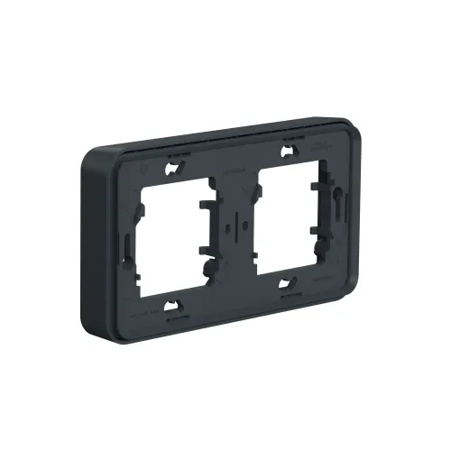 Рамка 2 поста IP55, черный, Mureva Styl Schneider MUR34101