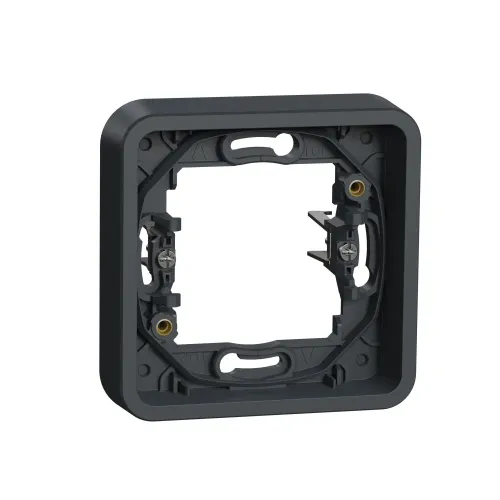 Рамка 1 пост с монтажными лапками IP55, черный, Mureva Styl Schneider MUR34108