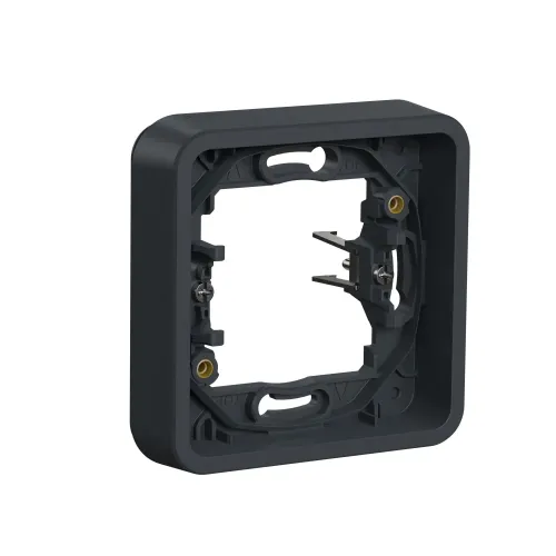 Рамка 1 пост с монтажными лапками IP55, черный, Mureva Styl Schneider MUR34108