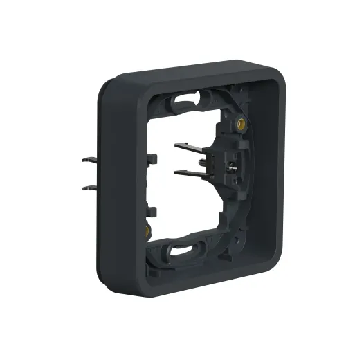Рамка 1 пост с монтажными лапками IP55, черный, Mureva Styl Schneider MUR34108