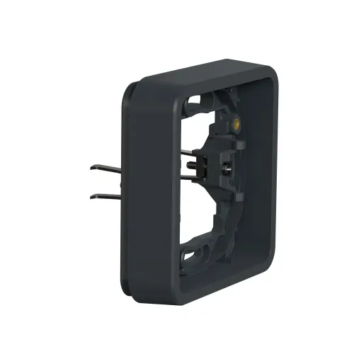Рамка 1 пост с монтажными лапками IP55, черный, Mureva Styl Schneider MUR34108