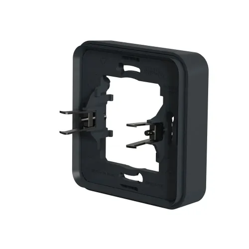 Рамка 1 пост с монтажными лапками IP55, черный, Mureva Styl Schneider MUR34108