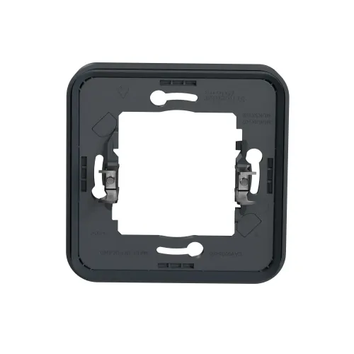 Рамка 1 пост с монтажными лапками IP55, черный, Mureva Styl Schneider MUR34108