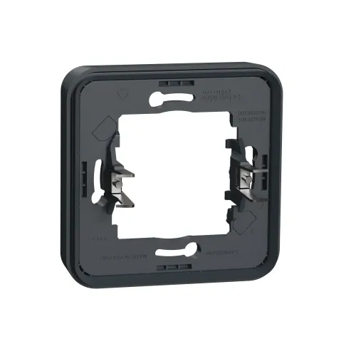 Рамка 1 пост с монтажными лапками IP55, черный, Mureva Styl Schneider MUR34108
