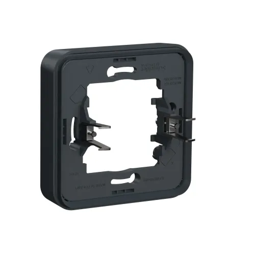 Рамка 1 пост с монтажными лапками IP55, черный, Mureva Styl Schneider MUR34108