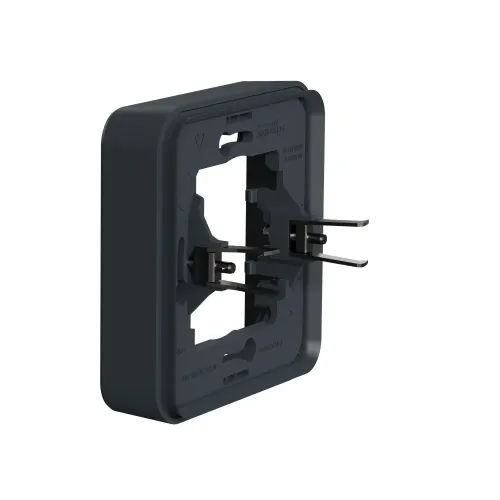 Рамка 1 пост с монтажными лапками IP55, черный, Mureva Styl Schneider MUR34108