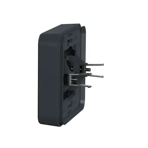 Рамка 1 пост с монтажными лапками IP55, черный, Mureva Styl Schneider MUR34108