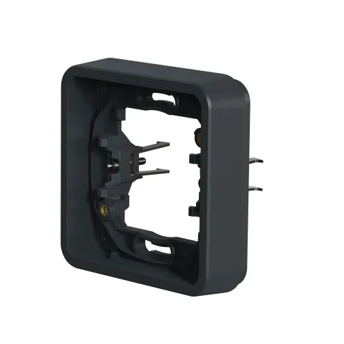 Рамка 1 пост с монтажными лапками IP55, черный, Mureva Styl Schneider MUR34108