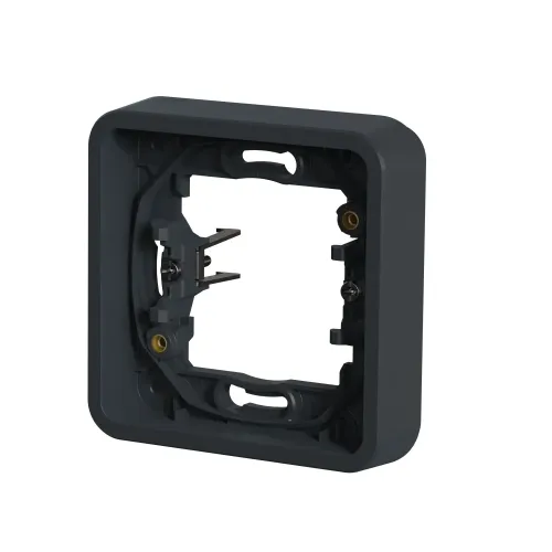 Рамка 1 пост с монтажными лапками IP55, черный, Mureva Styl Schneider MUR34108