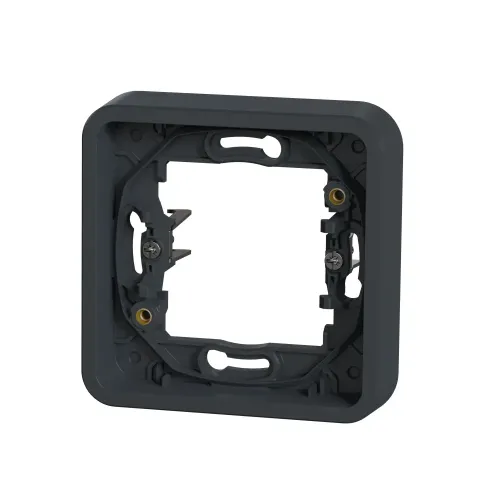 Рамка 1 пост с монтажными лапками IP55, черный, Mureva Styl Schneider MUR34108