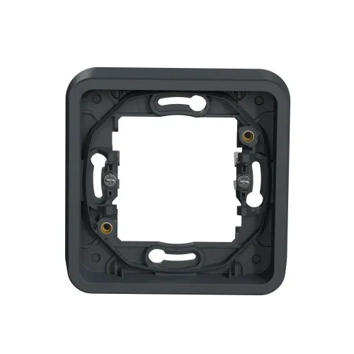Рамка 1 пост с монтажными лапками IP55, черный, Mureva Styl Schneider MUR34108