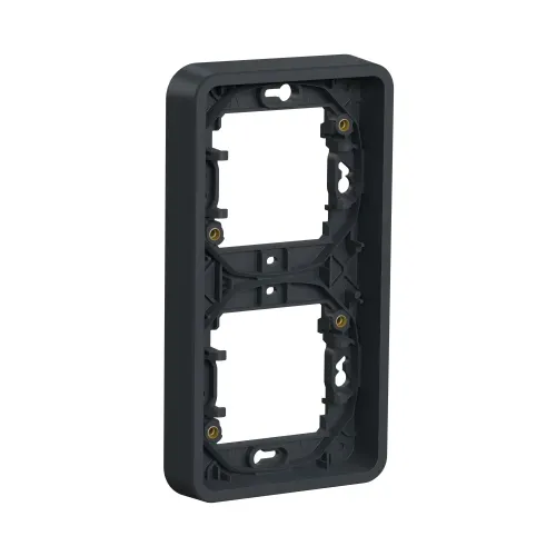 Рамка 2 поста, вертикальная IP55, черный, Mureva Styl Schneider MUR34151