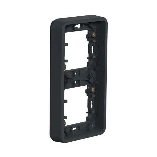 Рамка 2 поста, вертикальная IP55, черный, Mureva Styl Schneider MUR34151