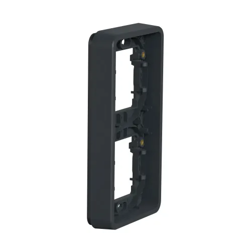 Рамка 2 поста, вертикальная IP55, черный, Mureva Styl Schneider MUR34151
