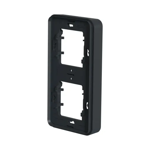 Рамка 2 поста, вертикальная IP55, черный, Mureva Styl Schneider MUR34151