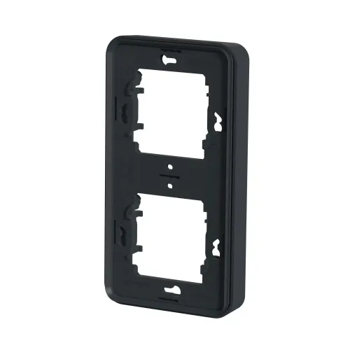 Рамка 2 поста, вертикальная IP55, черный, Mureva Styl Schneider MUR34151