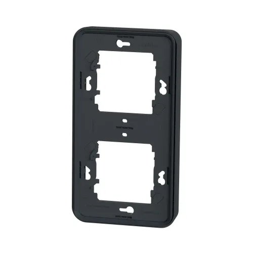 Рамка 2 поста, вертикальная IP55, черный, Mureva Styl Schneider MUR34151