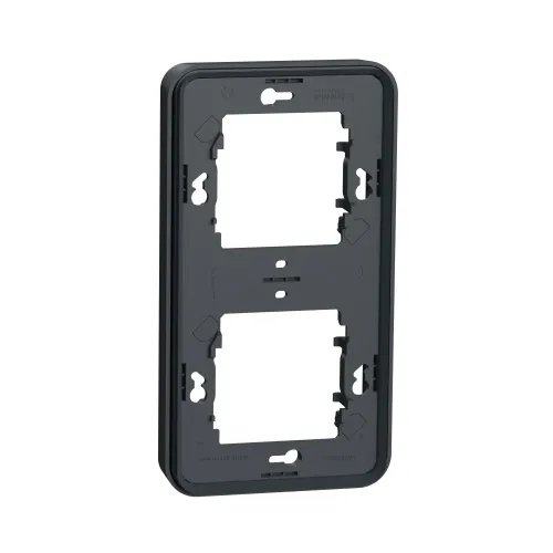 Рамка 2 поста, вертикальная IP55, черный, Mureva Styl Schneider MUR34151