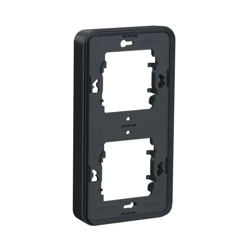 Рамка 2 поста, вертикальная IP55, черный, Mureva Styl Schneider MUR34151