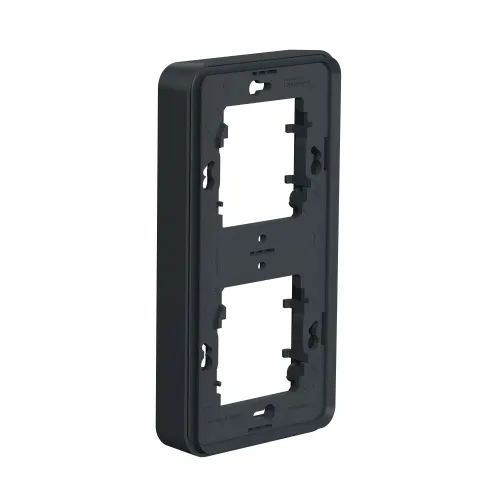 Рамка 2 поста, вертикальная IP55, черный, Mureva Styl Schneider MUR34151