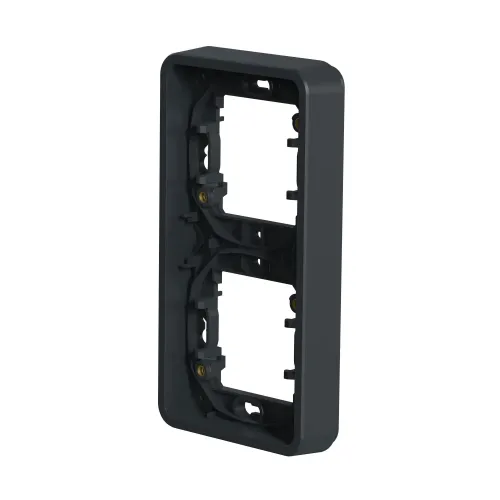 Рамка 2 поста, вертикальная IP55, черный, Mureva Styl Schneider MUR34151