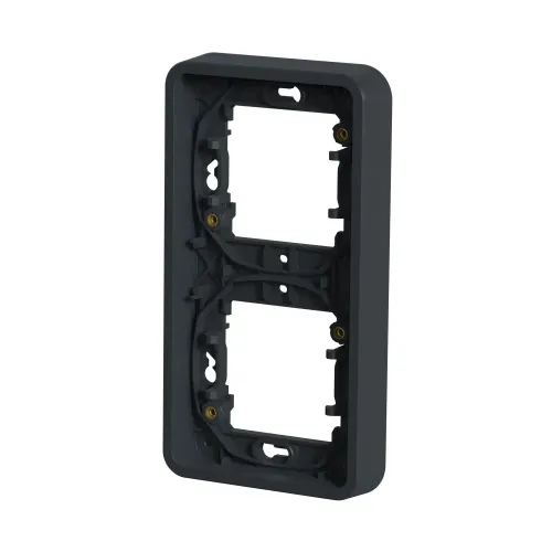 Рамка 2 поста, вертикальная IP55, черный, Mureva Styl Schneider MUR34151