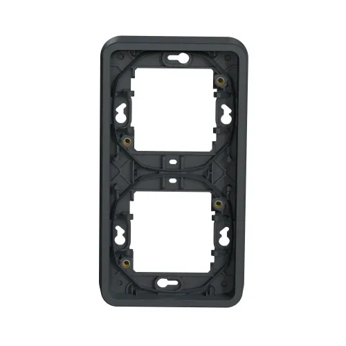 Рамка 2 поста, вертикальная IP55, черный, Mureva Styl Schneider MUR34151