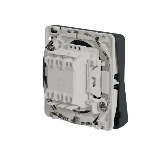 Двухклавишный переключатель IP55, черный, Mureva Styl Schneider MUR35019