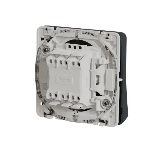Двухклавишный переключатель IP55, черный, Mureva Styl Schneider MUR35019