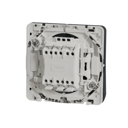 Двухклавишный переключатель IP55, черный, Mureva Styl Schneider MUR35019