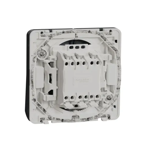 Двухклавишный переключатель IP55, черный, Mureva Styl Schneider MUR35019
