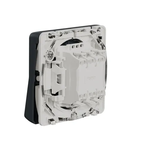 Двухклавишный переключатель IP55, черный, Mureva Styl Schneider MUR35019