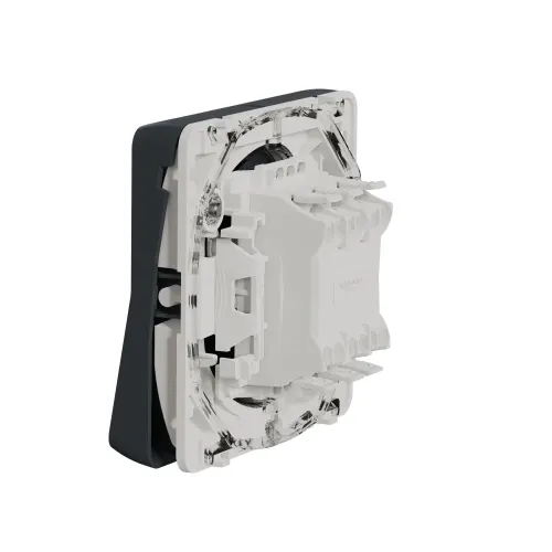 Двухклавишный переключатель IP55, черный, Mureva Styl Schneider MUR35019