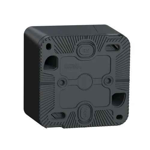 Двухклавишный переключатель накладной IP55, черный, Mureva Styl Schneider MUR35022
