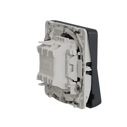 Переключатель с подсветкой IP55, черный, Mureva Styl Schneider MUR35025