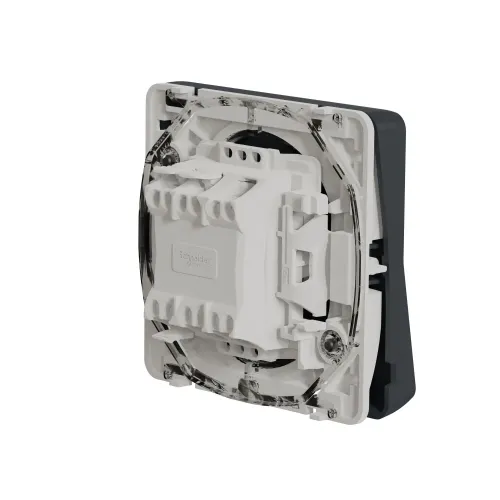 Переключатель с подсветкой IP55, черный, Mureva Styl Schneider MUR35025
