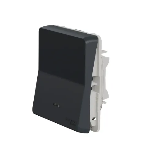 Переключатель с подсветкой IP55, черный, Mureva Styl Schneider MUR35025