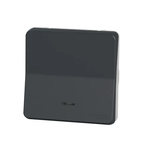 Переключатель с подсветкой IP55, черный, Mureva Styl Schneider MUR35025