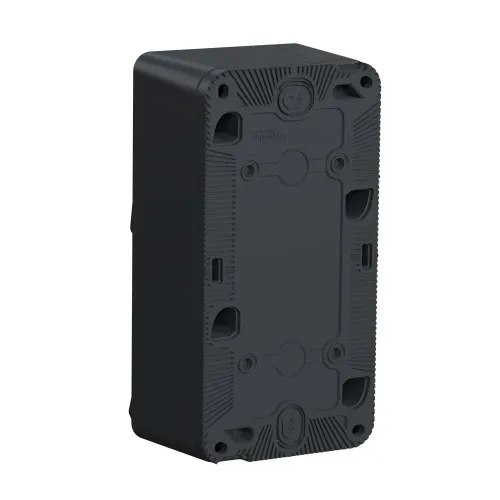 Блок из розетки 220В и переключателя, накладной IP55, черный, Mureva Styl Schneider MUR36024