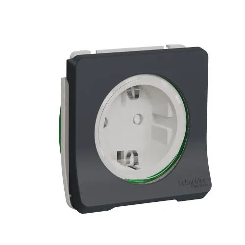 Розетка электрическая 220В IP55, черный, Mureva Styl Schneider MUR36134