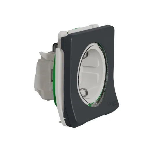 Розетка электрическая 220В IP55, черный, Mureva Styl Schneider MUR36134