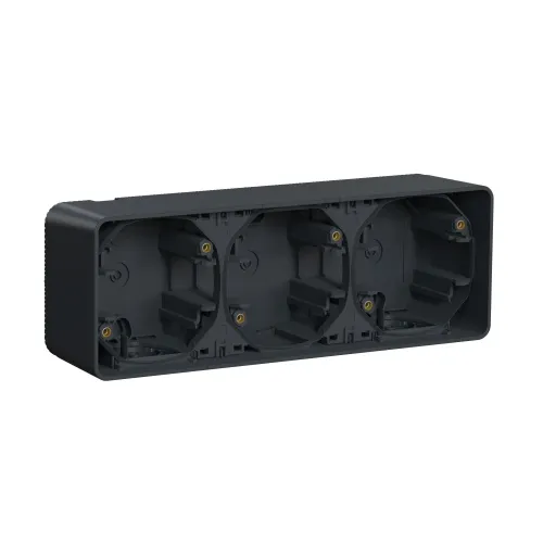 Коробка тройная для накладного монтажа IP55, черный, Mureva Styl Schneider MUR37713