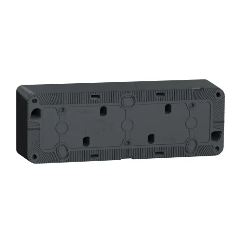 Коробка тройная для накладного монтажа IP55, черный, Mureva Styl Schneider MUR37713