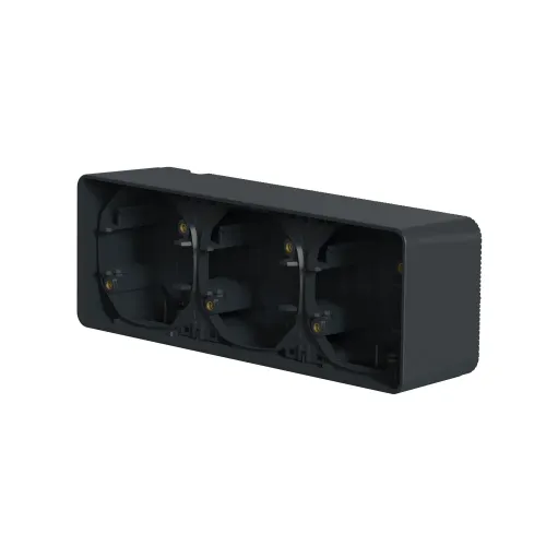 Коробка тройная для накладного монтажа IP55, черный, Mureva Styl Schneider MUR37713