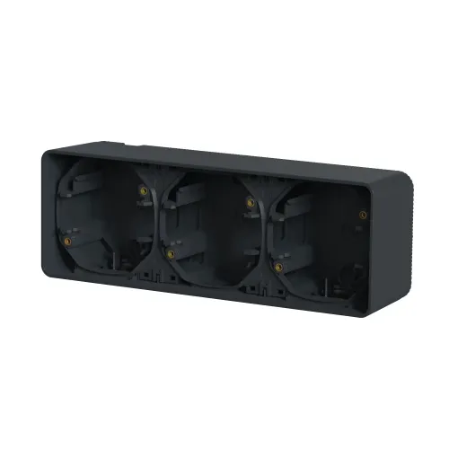 Коробка тройная для накладного монтажа IP55, черный, Mureva Styl Schneider MUR37713