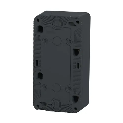 Коробка двойная вертикальная для накладного монтажа IP55, черный, Mureva Styl Schneider MUR37912